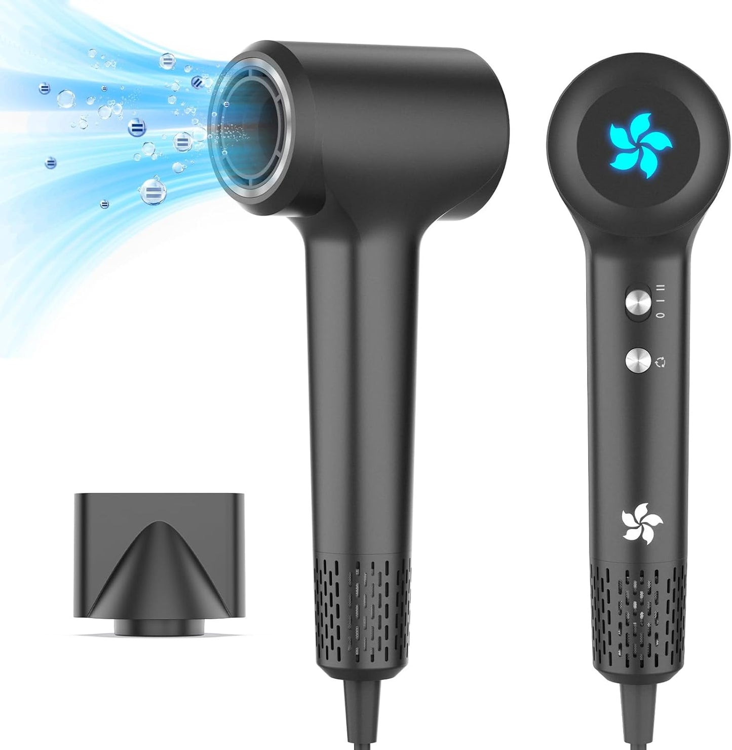 Secadora de Cabello 1500W, Iones Negativos, sin escobillas.