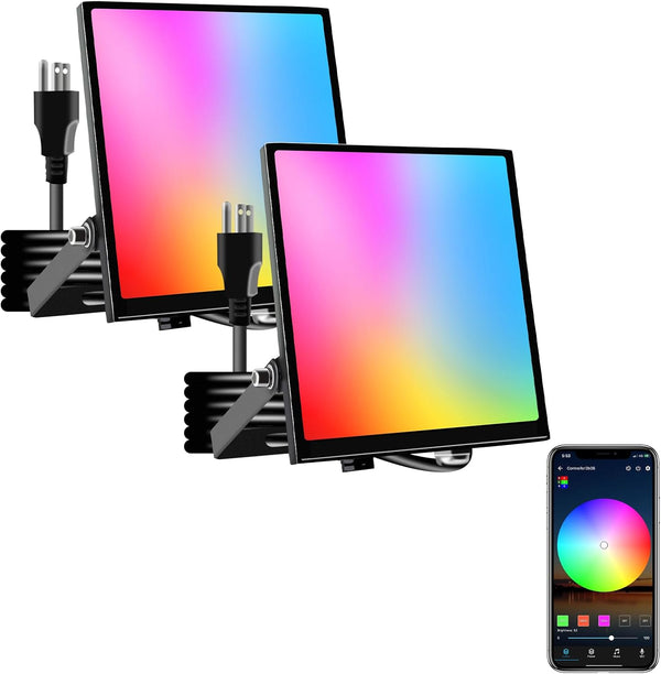 Focos LED para exteriores Lulijay de 30W, Bluetooth Smart, IP66