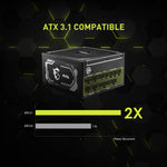 Fuente Poder MSI MAG A1000GL PCIE5 1000W 80 Plus Gold