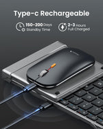 ProtoArc - Teclado y ratón plegables XKM01 Negro-Gris (USADO)