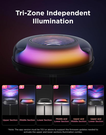 Lámpara de pie Govee Uplighter, proyector de ondas RGBIC, Alexa.