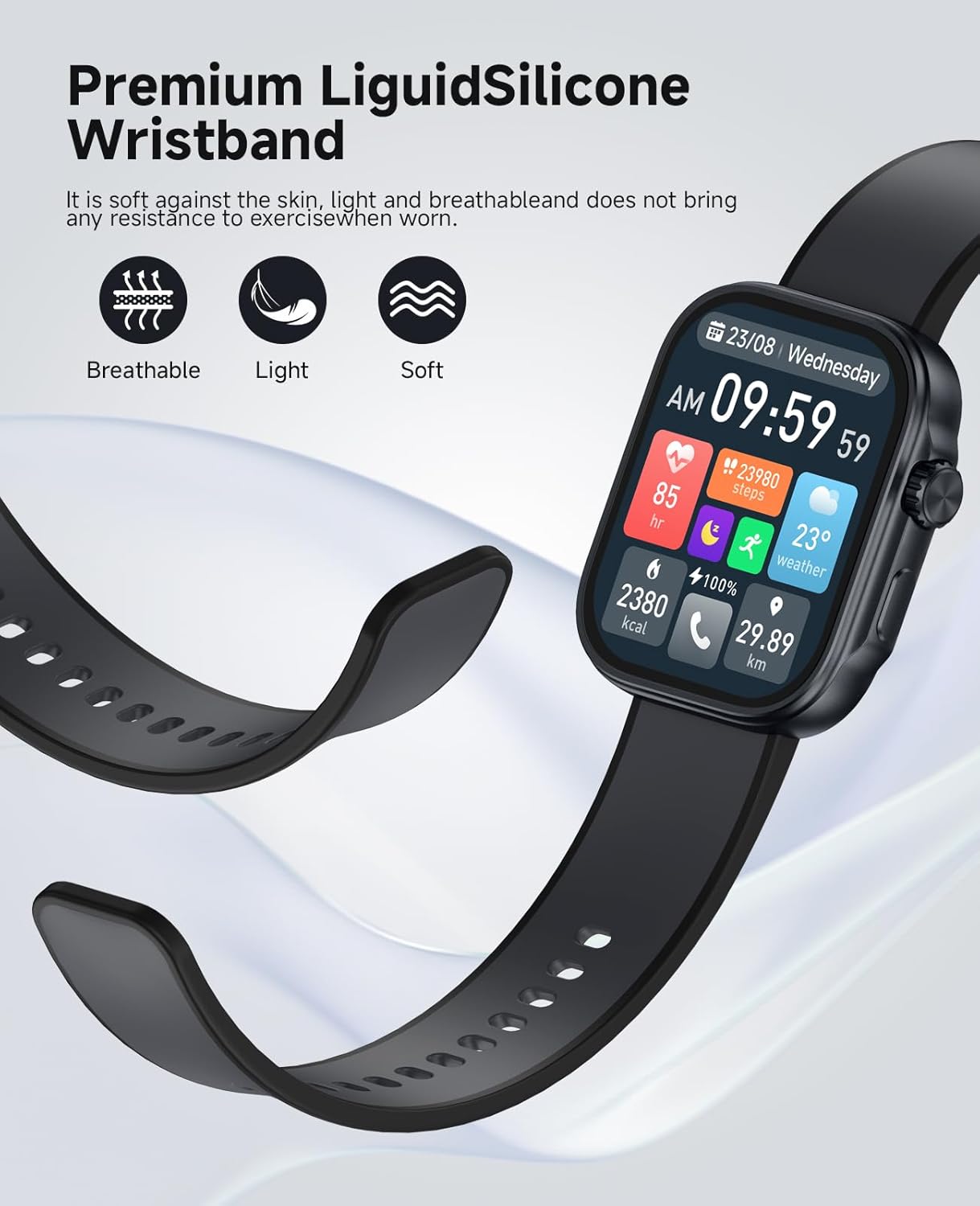 Reloj inteligente, monitor de presión arterial SOUYIE. (USADO)