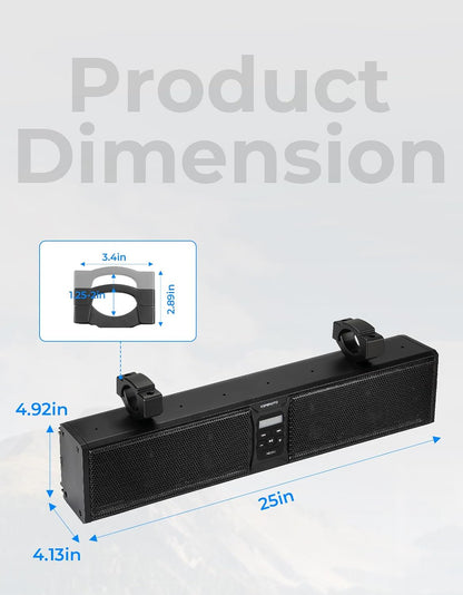 Barra De Sonido KEMIMOTO 6 Bocinas Para UTV  DETALLE