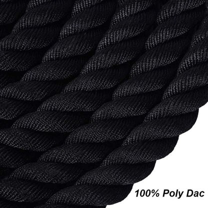 Cuerda Battle Rope Crossfit Fitness 9 m negra marca OUTROAD