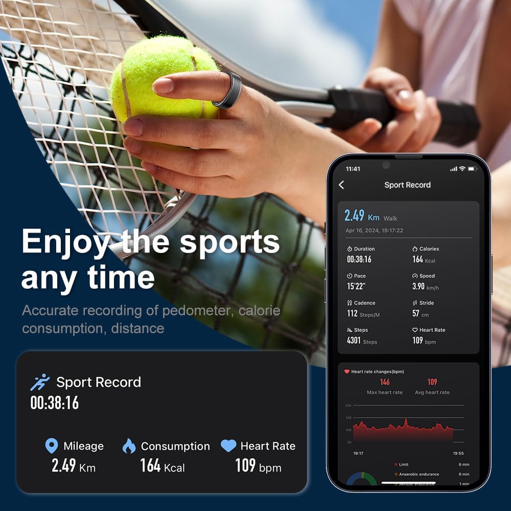 Anillo inteligente rastreador deportivo #9