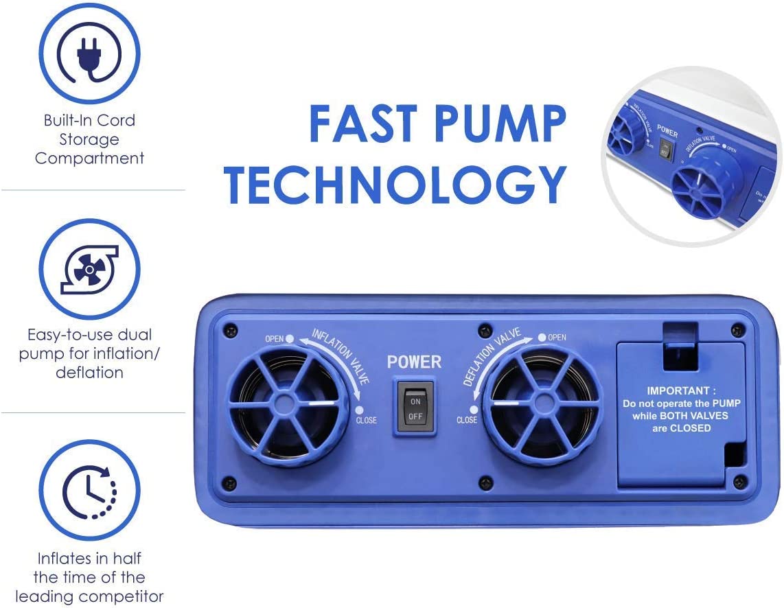 Colchón de aire de doble, con bomba integrada, ENERPLEX