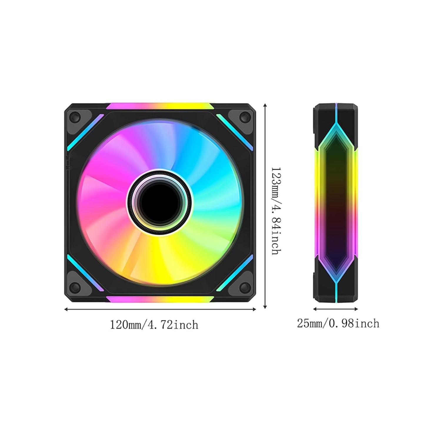 Needmax Warfalcon F12 fans Ventiladores  computadora de 120 mm ARGB