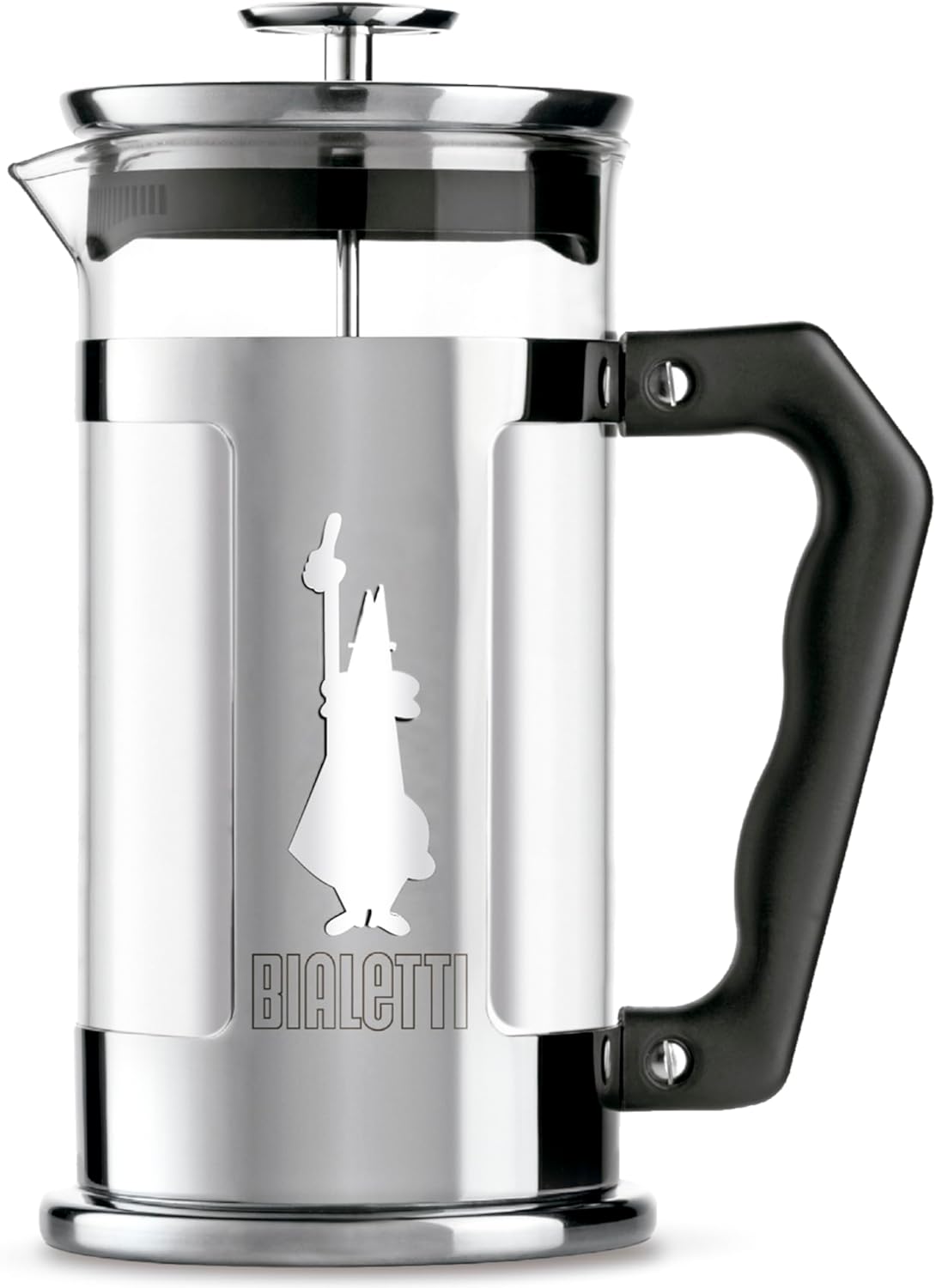 Cafetera francesa Bialetti, Preziosa de acero inoxidable, 3 tazas.