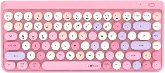 Teclado portátil Ubotie Bluetooth colorido inalámbrico