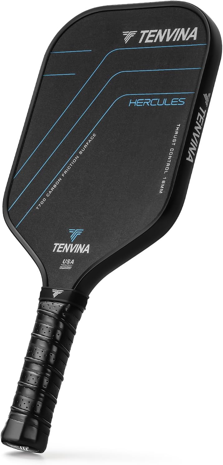 Palas de Pickleball TENVINA, de fibra de carbono texturizada multicapa.