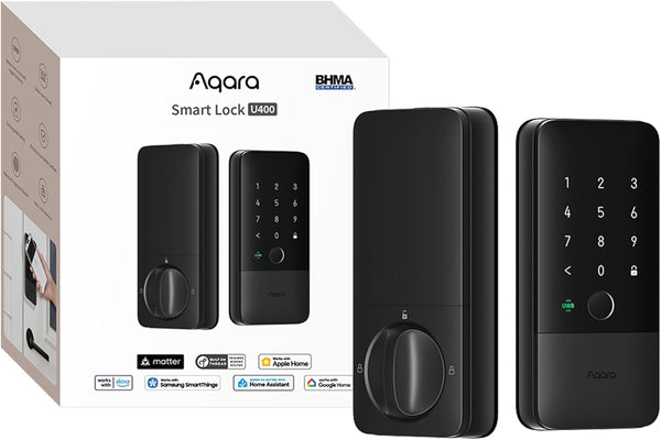 Cerradura Inteligente Aqara U400 DLD06E, Huella Dactilar, Pantalla Táctil.