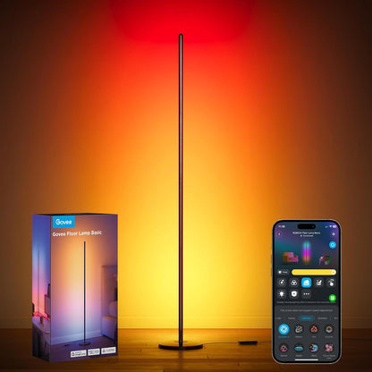 Lámpara de pie Govee, RGBIC Basic, Compatible Alexa y App negra