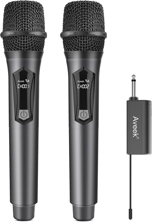 Aveek Micrófono de karaoke inalámbrico,micrófono para altavoces.