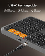 Teclado ProtoArc K100-A inalámbrico retroiluminado para Mac, Bluetooth