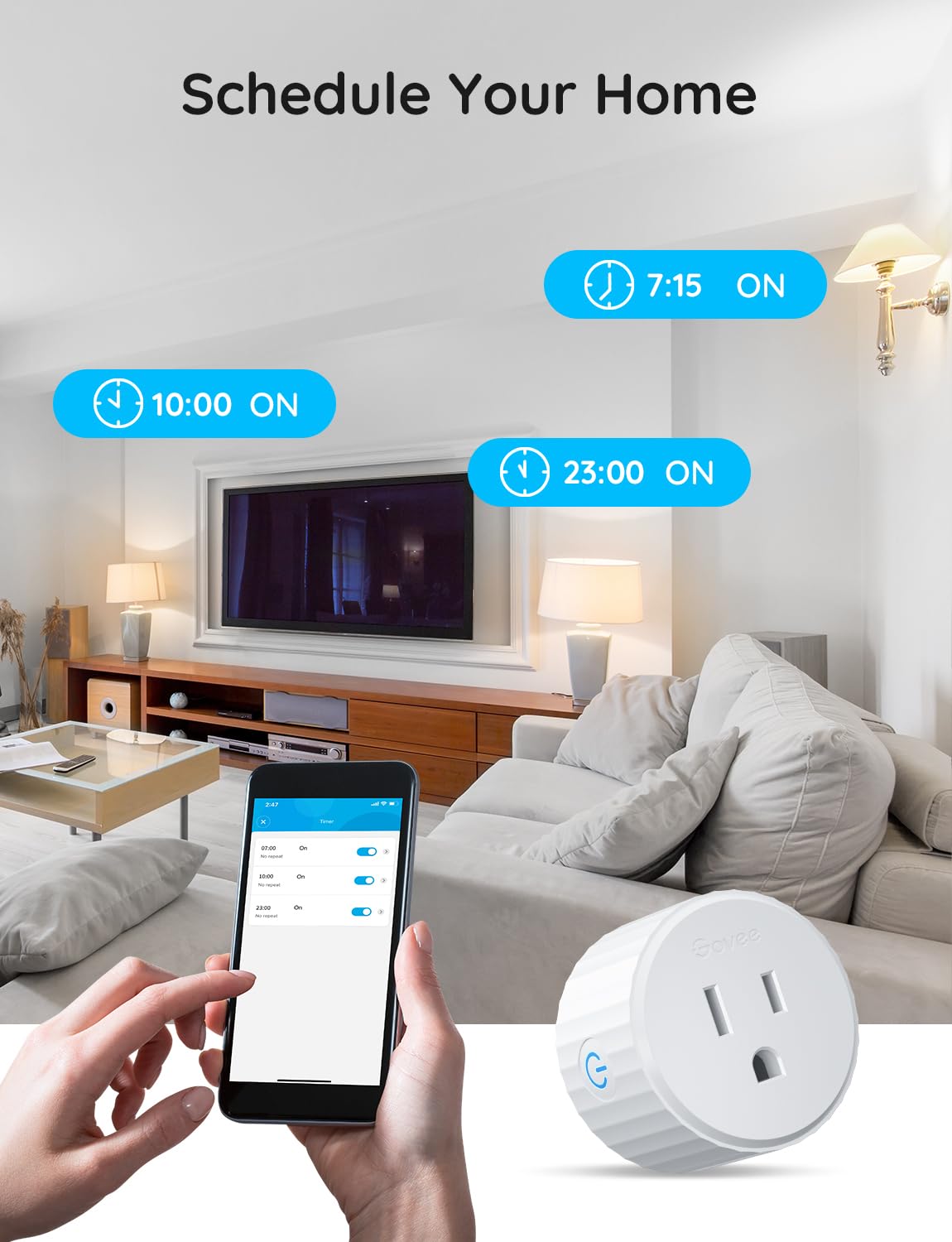 Govee Smart Plug, mini toma de corriente WiFi.