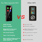 Reproductor de MP3 de 64 GB con Bluetooth 5.2 negro
