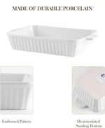 Cazuelas Para Horno FOBENTA 4 Pzs Rectangulares Cerámica DETALLE