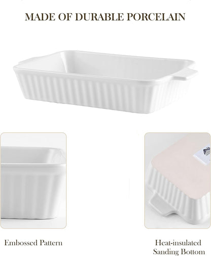 Cazuelas Para Horno FOBENTA 4 Pzs Rectangulares Cerámica DETALLE