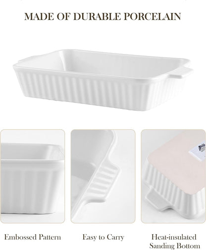 Cazuelas Para Horno FOBENTA 4 Pzs Rectangulares Cerámica DETALLE