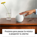 Amazon Echo Dot, bocina Alexa con sonido vibrante, ideal para hogar.
