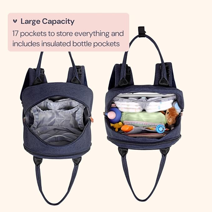 BabbleRoo - Mochila para pañales para bebé, multifuncional.