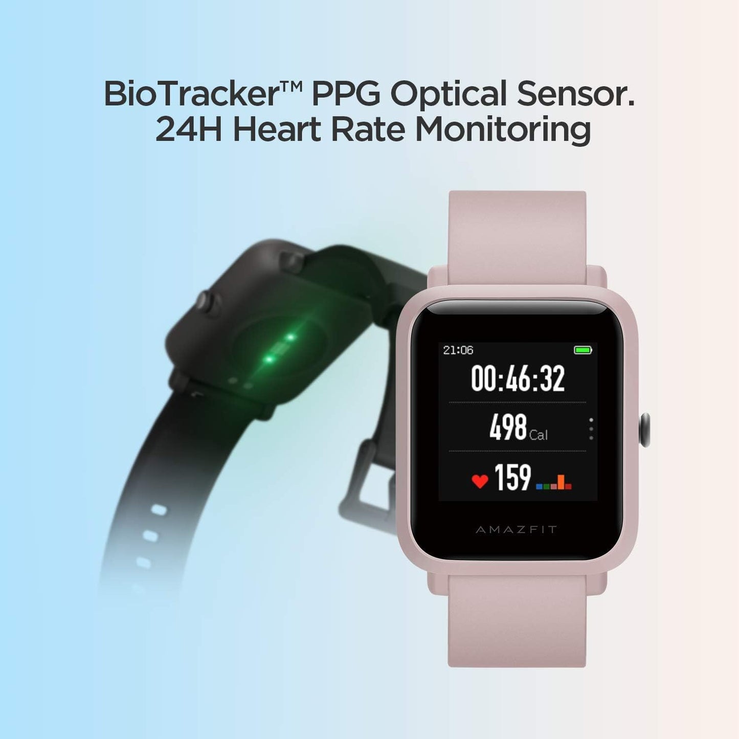 Amazfit Bip S Lite, Smart Watch, Fitness Tracker, 1.28", Android, iPhone.