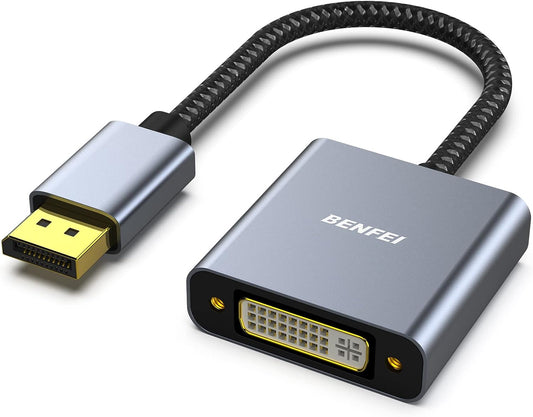 DisplayPort a DVI, adaptador de enlace único, compatible con Lenovo Dell HP