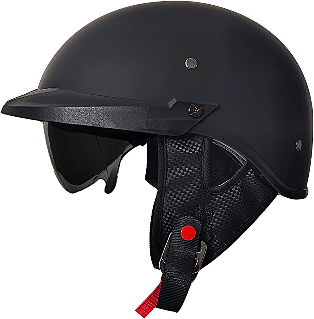 Medio casco, con visera solar, scooter, ATV, Cruiser, Motos, DOT.(USADO)