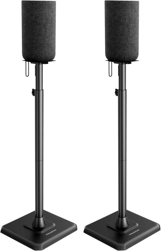 Par de soportes para altavoces, 33-42" de altura, ajustable.