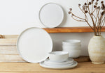 Vajilla Famiware 12 Piezas Gres Blanco Elegante