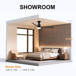 Ventilador de techo, empotrable, 42", control remoto, luz regulable.