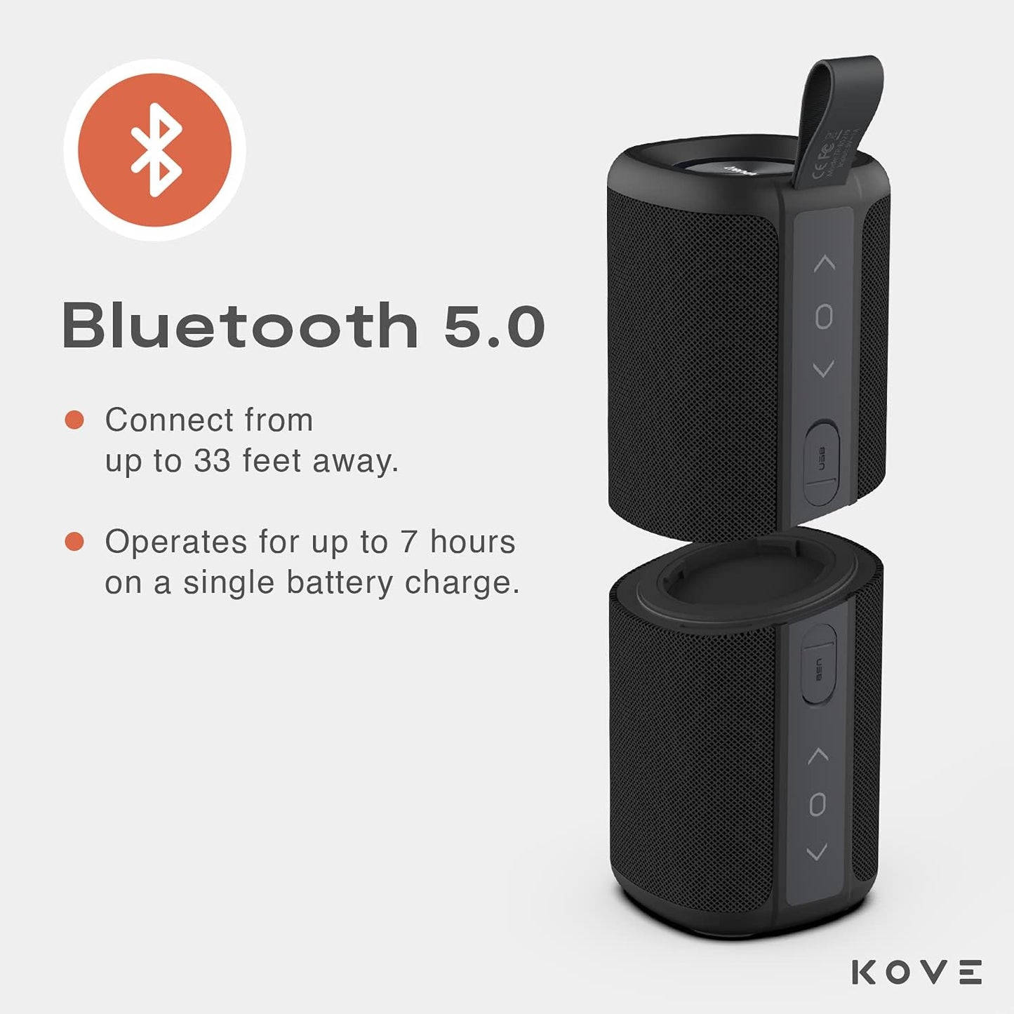 Altavoces Bluetooth, portátiles, inalámbricos, Kove Commuter 2.