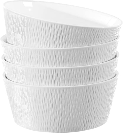 Juego 4 Cuencos Grandes 1.5L de 8" Pasta Sopa Ensalada VIDALENA