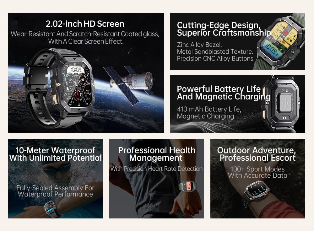 Reloj inteligente resistente deportivo impermeable Gravity C28