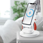 Cargador portátil inalámbrico para iPhone, AirPods y Smartwatch.