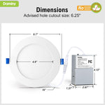 Luz Led Empotrable Daminy 6 Pzas 6'' 10W Regulable CCT