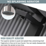 Grifo para lavabo de baño Vsunhoo negro mate con desagüe