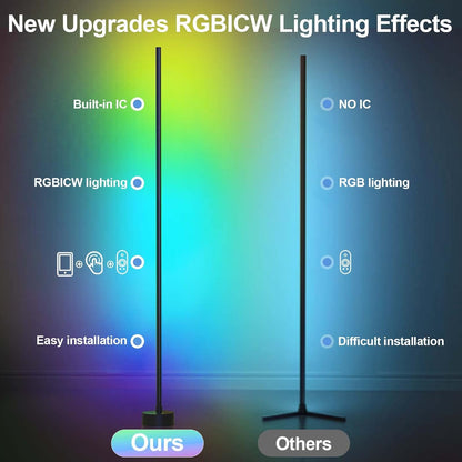 Lámpara de piso, Led Rgb Inteligente, Control Remoto, Miortior.