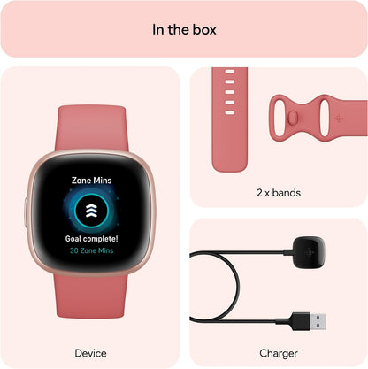 Smartwatch de Fitness, Fitbit Versa 4, con GPS integrado (CAJA BIERTA)