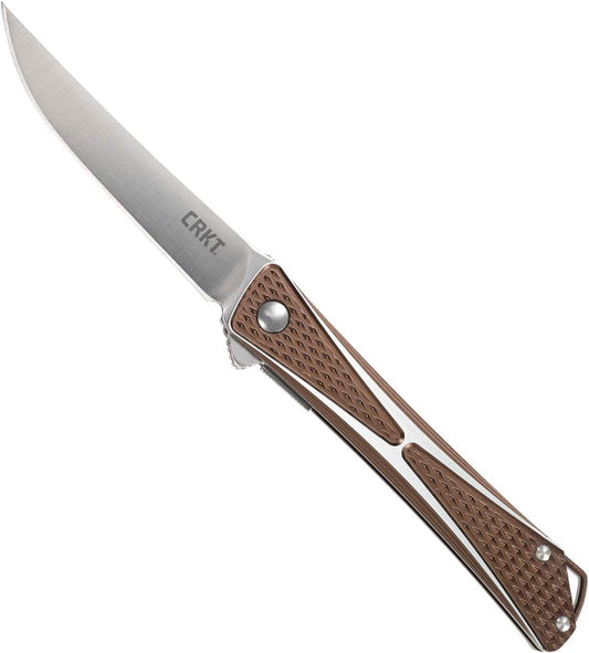 Cuchillo de bolsillo plegable, CRKT Crossbones EDC, aluminio.