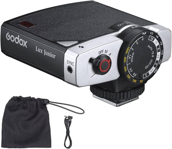 Flash de cámara retro, Godox Lux Junior,  7 niveles.