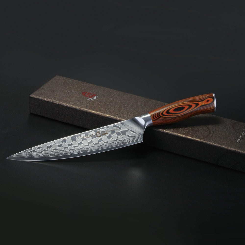 TUO Cuchillo de chef, Acero de damasco, 67 capas, dragon pattern.