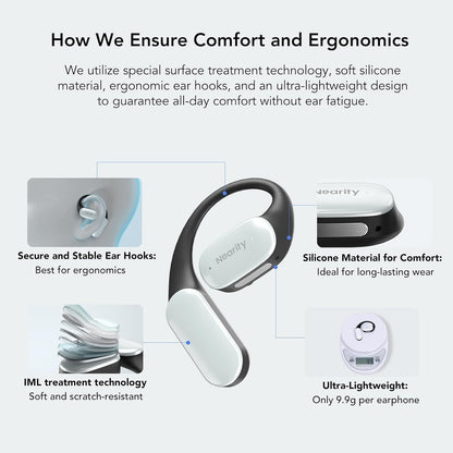 Auriculares Bluetooth de oreja abierta NEARITY conexión dual
