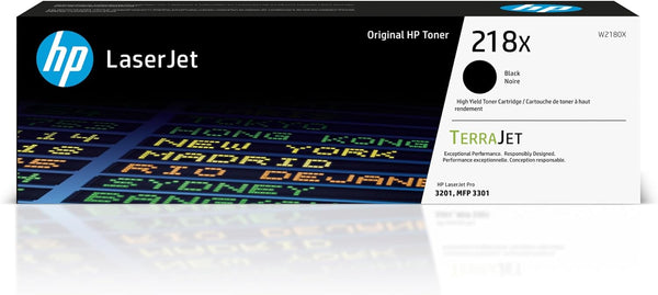 Cartucho de tóner Negro, Laserjet HP 218X, 3201-MFP 3301.