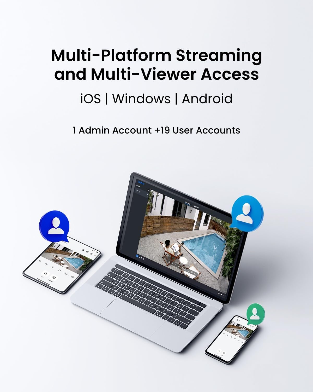 Cámara de seguridad para exteriores 4K, Reolink Lumus Pro.
