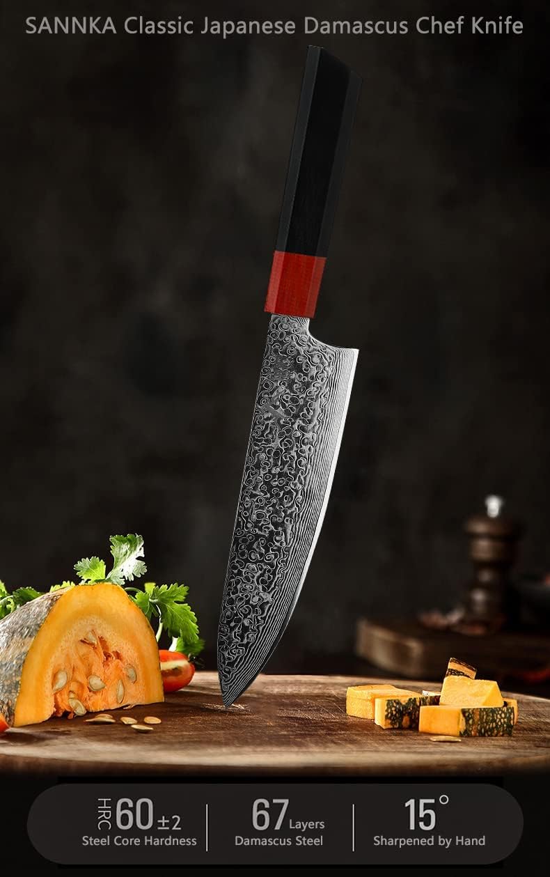 SANNKA Cuchillo japonés de chef 67 capas