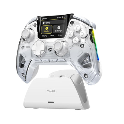 Control Gamer Inalámbrico ManbaOne Con Pantalla RGB Hall Effect 1800