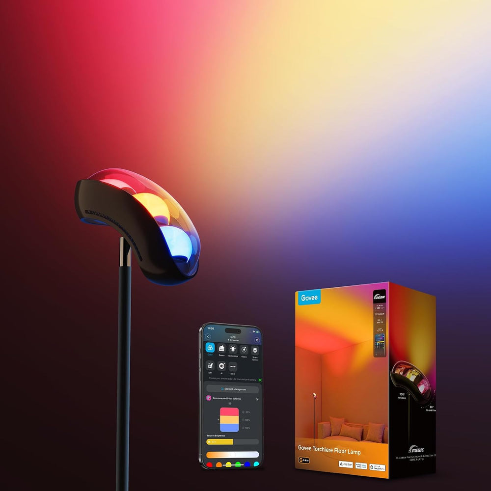 Lámpara de pie Govee Torchiere H60B1, con Matter y Alexa, RGBIC