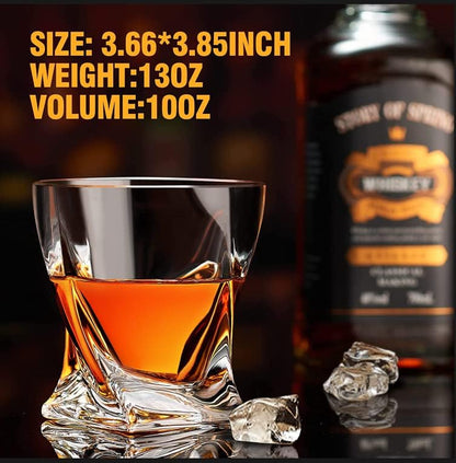 Vasos de whisky Kitnats, Old Fashioned de 10 oZ, set de 4.