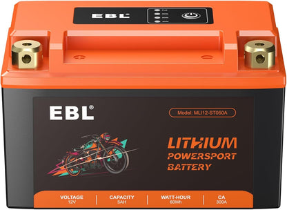 Batería EBL para motocicleta 12V 5Ah 60Wh 300A (USADO)